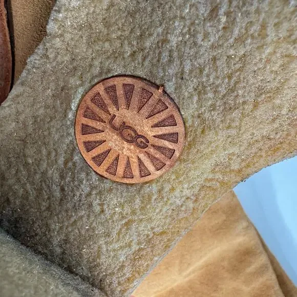 UGG Josie Chestnut Suede Leather Tall Boots Women Size 7 EUR 38 Convertible Heel - Picture 13 of 16